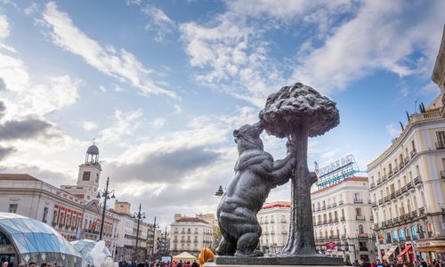 Statue of the Bear and the Strawberry Tree in Puerta del Sol, Madrid